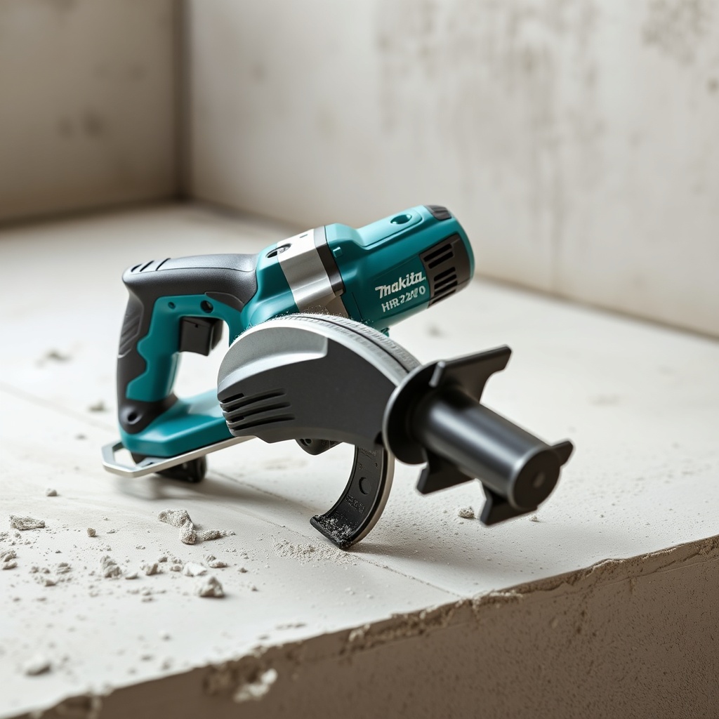 Makita HR2470 matkabın beton duvarda delme işlemi yaparken çekilmiş