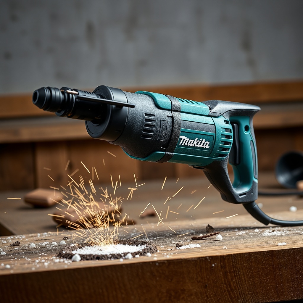 Makita HR2470’nın SDS-Plus mandren sisteminin yakın çekim
